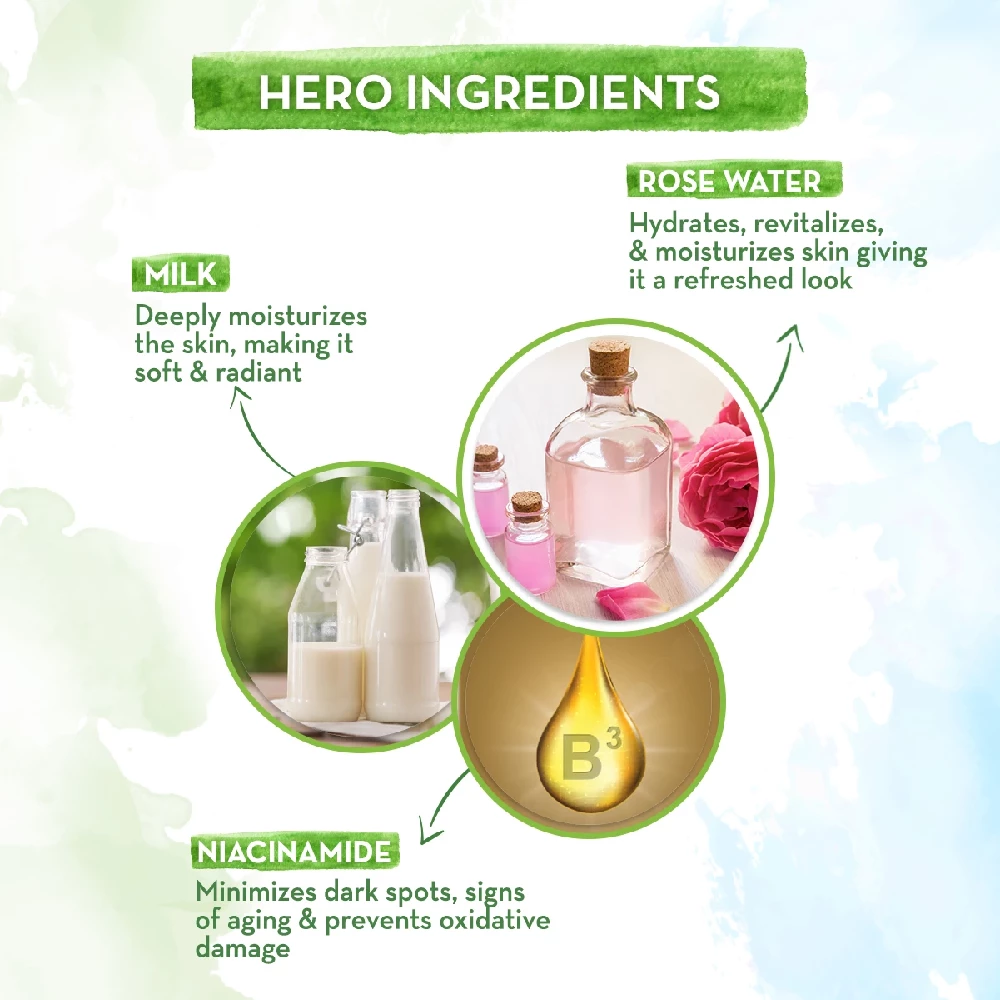 Rose Water Bamboo Sheet Mask with Rose Water and Milk for Glowing Skin, 25g-4.webp